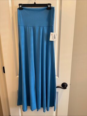 LuLaRoe Maxi Skirt in Teal Blue